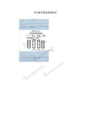 奇门遁甲排盘基础知识