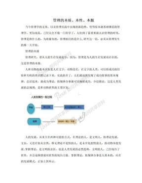 管理的本质、本性、本源