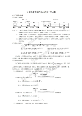 浮点数表示方法总结 2