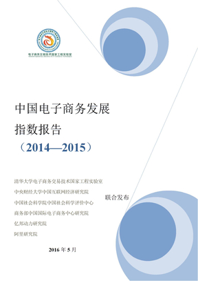 清华大学中国电子商务发展指数报告