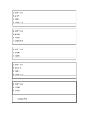 档案盒侧面标签和卷内封面内容