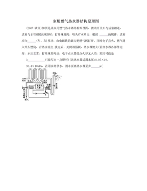 家用燃气热水器结构原理图