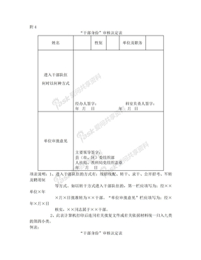 干部身份表