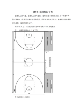 [精华]篮球场尺寸图