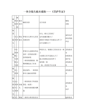 一休  分镜头稿本