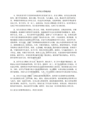 小学实习学校评语