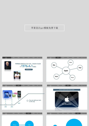 苹果设计ppt模板免费下载