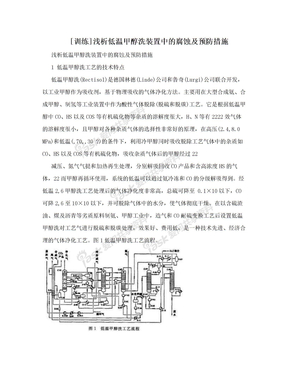 [训练]浅析低温甲醇洗装置中的腐蚀及预防措施