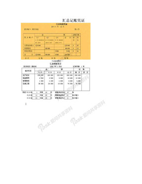 汇总记账凭证
