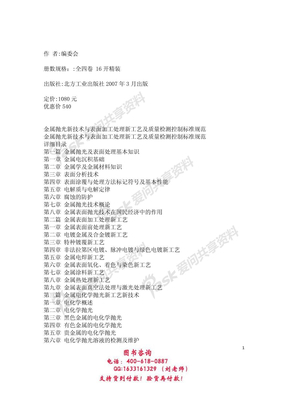 金属抛光新技术表面加工处理新工艺质量检测控制标准规范