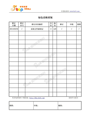 HSF绿色采购要领