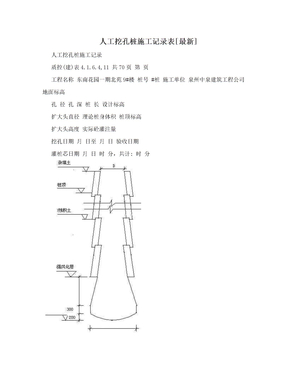 人工挖孔桩施工记录表[最新]