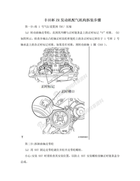 丰田杯ZR发动机配气机构拆装步骤
