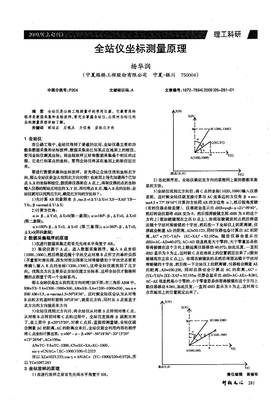 全站仪坐标测量原理