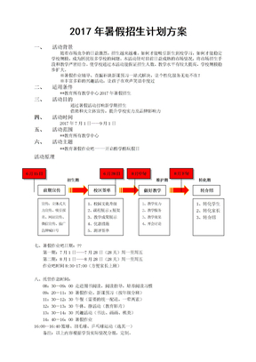 暑期招生方案托管