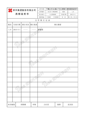 下属公司B4级以下员工跨部门调岗流程