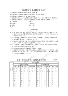 掘进巷道设计及掘进断面面1