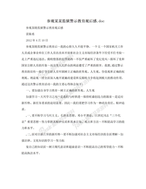 参观某某监狱警示教育观后感.doc