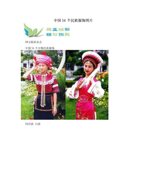 中国56个民族服饰图片