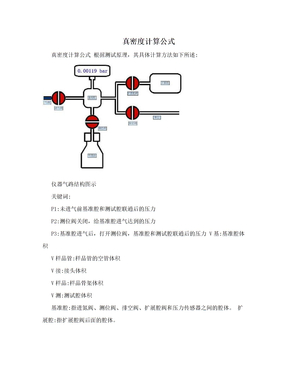 真密度计算公式