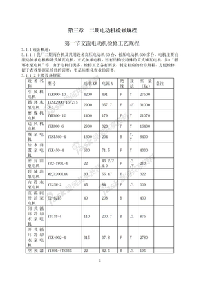 电气检修规程(二期电动机)