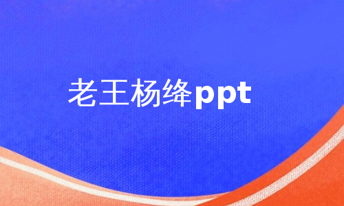 老王杨绛ppt