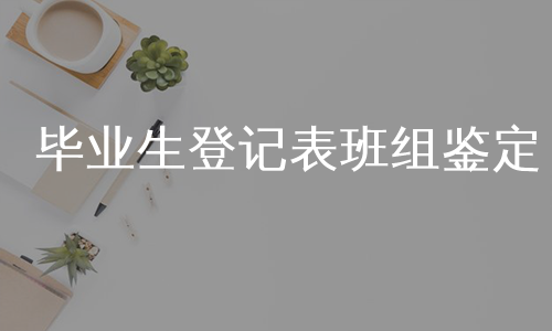 毕业生登记表班组鉴定