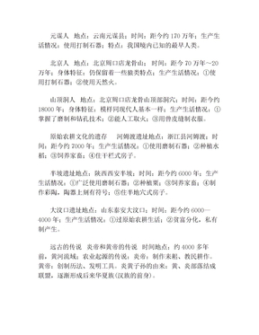 川教版七年级上册历史复习资料(1)