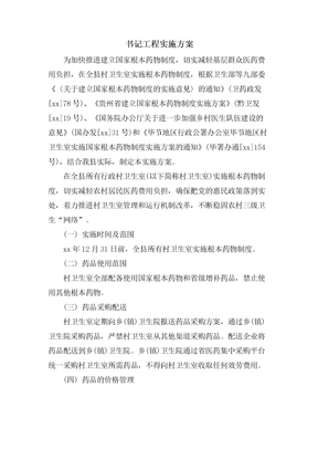 书记项目实施方案