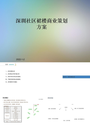深圳社区裙楼商业策划方案