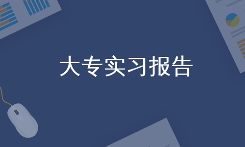 大专实习报告