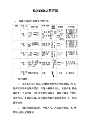 社区商业运营方案