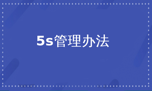 5s管理办法