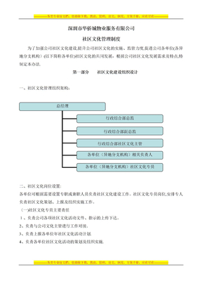 社区文化管理制度