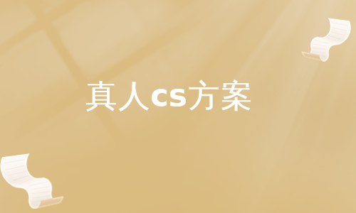 真人cs方案