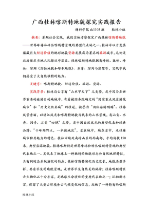 桂林小组社会实践报告