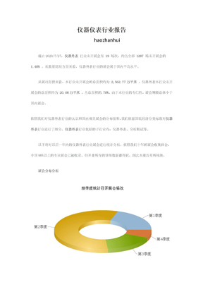 仪器仪表行业报告