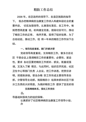 精防工作总结