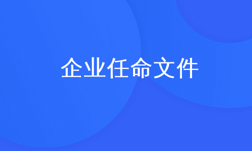 企业任命文件