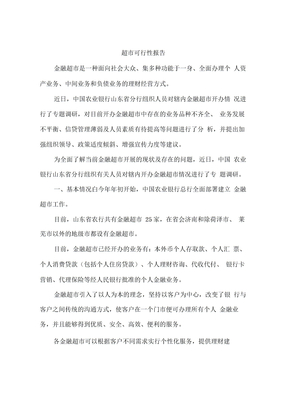 超市可行性报告