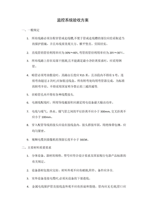 监控系统验收方案