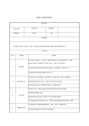 技术人员岗位职责