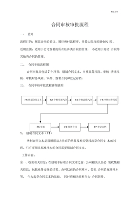 合同审核审批流程