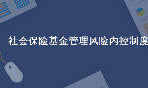 社会保险基金管理风险内控制度