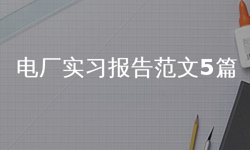 电厂实习报告范文5篇