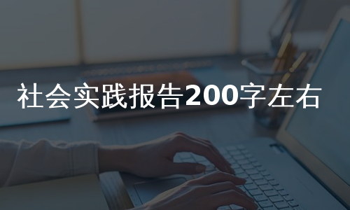 社会实践报告200字左右