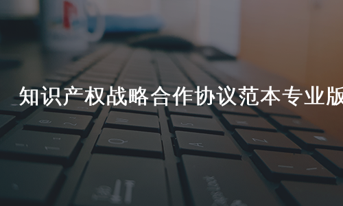 知识产权战略合作协议范本专业版