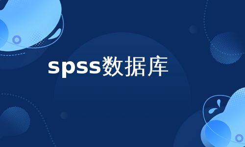 spss数据库