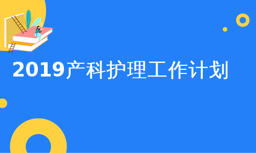 2019产科护理工作计划