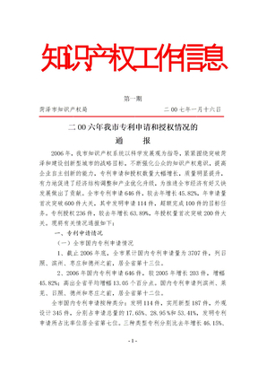 知识产权工作信息